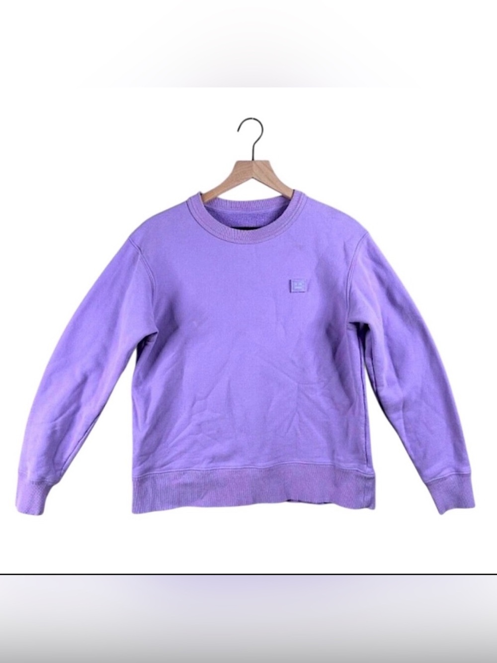 Acne Studios Purple Ferris Face Crewneck Sweatshirt Pullover Unisex Size XS